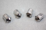 LOT DE 4 ECROUS CHROMES CONIQUES POUR JANTES ALLIAGES...RENAULT R4 4L