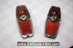 PAIRE DE CABOCHONS DE FEUX AR D/G LABINAL DOMINO...PEUGEOT 203