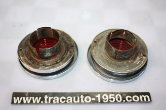 PAIRE DE CABOCHONS DE FEUX AR D/G LABINAL Ø/65mm...AUTOS ANCIENNES DIVERS