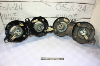 PAIRE DE BLOCS OPTIQUES DOUBLE JAUNEs D/G HELLA H1/H1...BMW E30 PHASE 1