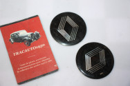 2 CENTRES DE ROUE RENAULT Ø/50mm...RENAULT R4 R5 R6 R12