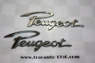 PAIRE DE MONOGRAMMES PEUGEOT L/175mm...PEUGEOT 203 403 404 504