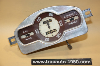 COMBINE BLOC COMPTEUR 6V JAEGER 120km/h...RENAULT 4CV 1951/1956