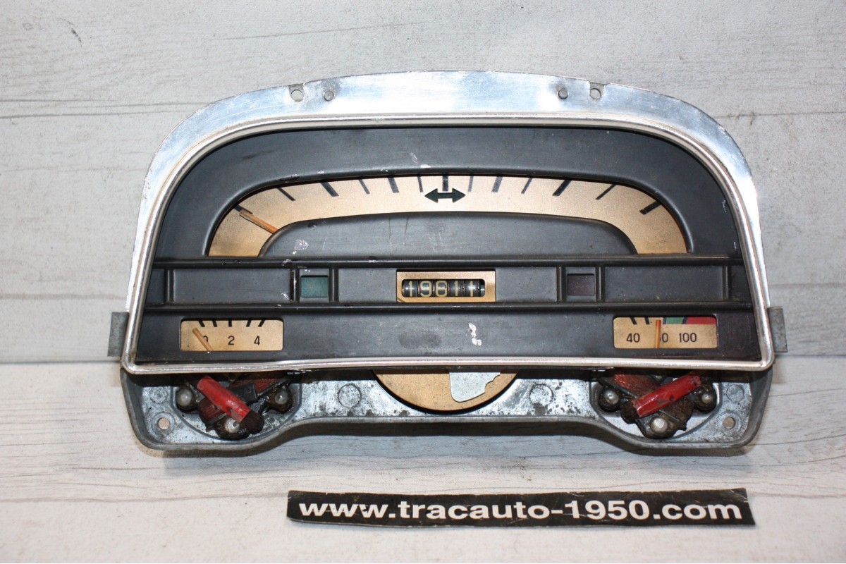 COMBINE BLOC COMPTEUR 6V JAEGER 130km/h INCOMPLET...RENAULT DAUPHINE R1090