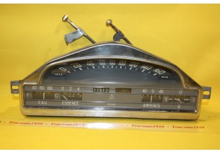 COMBINE BLOC COMPTEUR BITOTALISATEUR JAEGER 160 km/h 6V...RENAULT FREGATE 1956/58