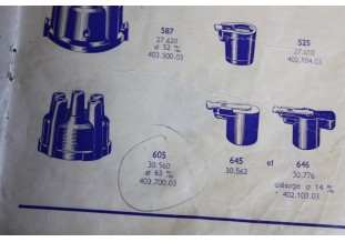 ROTOR SEV 30.562 POUR ALLUMEUR SEV MARCHAL 4 CYL...DAUPHINE ESTAFET...