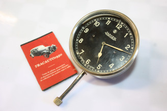 MONTRE DE BORD JAEGER 8 JOURS Ø/80mm...AUTOS ANCIENNES COLLECTIONS