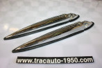 PAIRE DE CHARNIERES DE CAPOT OU COFFRE CHROMEES L/225MM...RENAULT DAUPHINE ALPINE 4CV