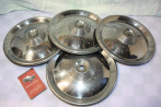 JEU DE 4 ENJOLIVEURS DE ROUES INOX Ø/215mm...PEUGEOT 204 304
