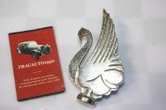 MASCOTTE OU EMBLEME DE CAPOT LE CYGNE H/105mm...AUTOS ANCIENNES DIVERS
