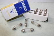 BOITE DE 10 AMPOULES NAVETTES 6V 5W NORMA 1604...AUTOS MOTOS ANCIENNES
