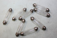 8 AMPOULES NAVETTES 6V 4W L/45mm...AUTOS MOTOS ANCIENNES
