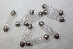 8 AMPOULES NAVETTES 6V 4W L/45mm...AUTOS MOTOS ANCIENNES