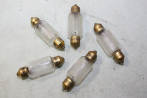 5 AMPOULES NAVETTES 6V 15W L/42 NORMA 1623...AUTOS MOTOS ANCIENNES