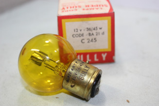 3 AMPOULES SULLY C245 12V 36/45W BA21D 3 ERGOTS...AUTOS ANCIENNES DIVERSES