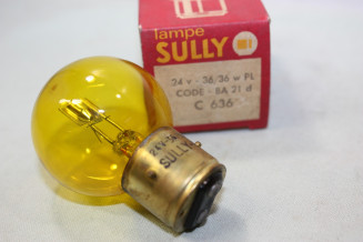 2 AMPOULES CODE/PHARE 24V 36/36W BA21D SULLY C636...CAMIOS TRACTEURS ANCIENS