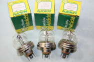 3 AMPOULES CODE/PHARE 24V 55/50W CE P45T FISCHER 2550...CAMIONS TRACTEURS DIVERS
