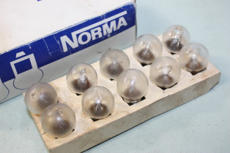BOITE DE 10 AMPOULES STOP 6V 18/4W BAY15D NORMA 1316...AUTOS ANCIENNES