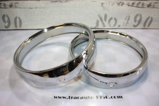 PAIRE DE CERCLAGES DE PHARE DUCELLIER 20390 Ø 185mm...SIMCA TALBOT 1100 1300 1500