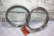 PAIRE DE CERCLAGES DE PHARE DUCELLIER 20390 Ø 185mm...SIMCA TALBOT 1100 1300 1500