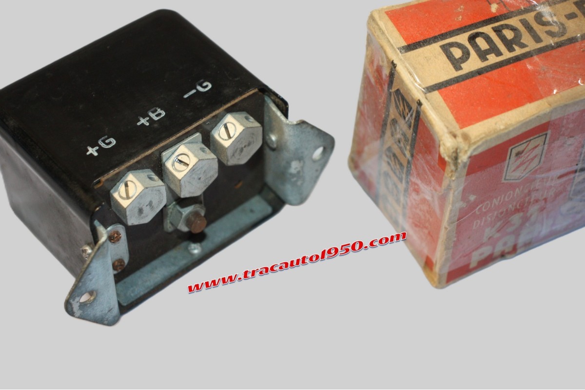 CONJONCTEUR-DISJONCTEUR 24v PARIS-RHONE K31 pour DYNAMOS type G17R, G20R...CAMIONS PANHARD K156 et DIVERS