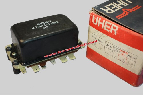 REGULATEUR UHER 12V 09.1852 POUR DYNAMOS LUCAS...TRACTEURS FORD NEW HOLLAND DIVERS
