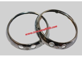 PAIRE DE CERCLAGES DE PHARE CIBIE 4274 Ø 150mm...4CV DAUPHINOISE ESTAFETTE
