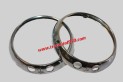 PAIRE DE CERCLAGES DE PHARE CIBIE 4274 Ø 150mm...4CV DAUPHINOISE ESTAFETTE