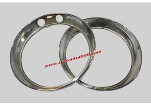 PAIRE DE CERCLAGES DE PHARE CIBIE 4274 Ø 150mm...4CV DAUPHINOISE ESTAFETTE