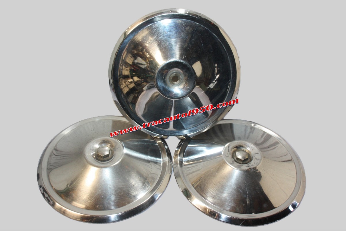 LOT DE 3 ENJOLIVEURS DE ROUE INOX Ø 220MM...CITROEN 2CV AZ 2CV 6