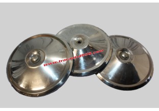 LOT DE 3 ENJOLIVEURS DE ROUE INOX Ø 220MM...CITROEN 2CV AZ 2CV 6