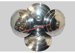 JEU DE 4 ENJOLIVEURS DE ROUE INOX Ø 230MM...PEUGEOT 203 403 404