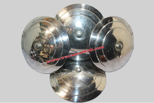 JEU DE 4 ENJOLIVEURS DE ROUE INOX Ø 230MM...PEUGEOT 203 403 404