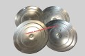 JEU DE 4 ENJOLIVEURS DE ROUE INOX Ø 230MM...PEUGEOT 203 403 404