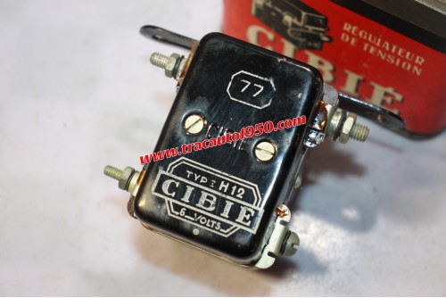 REGULATEUR CIBIE 6V 24A TYPE H12 POUR DYNAMOS 6V...4CV DAUPHINE TRACTION FORD VEDETTE