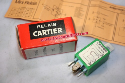 RELAIS UNIVERSEL PERMANENT 12V G. CARTIER 03104 5 BORNES...AUTOS DIVERSES