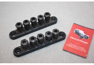 PAIRE DE BARRETTES DE CONNEXION 5 BORNES...CITROEN TRACTION C4 AUTOS ANCIENNES DIVERSES