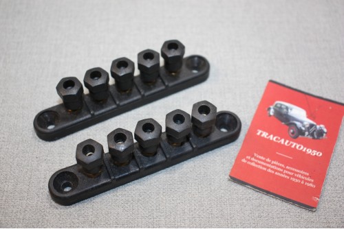 PAIRE DE BARRETTES DE CONNEXION 5 BORNES...CITROEN TRACTION C4 AUTOS ANCIENNES DIVERSES