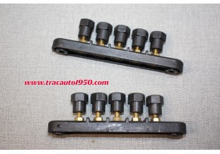 PAIRE DE BARRETTES DE CONNEXION 5 BORNES...CITROEN TRACTION C4 AUTOS ANCIENNES DIVERSES