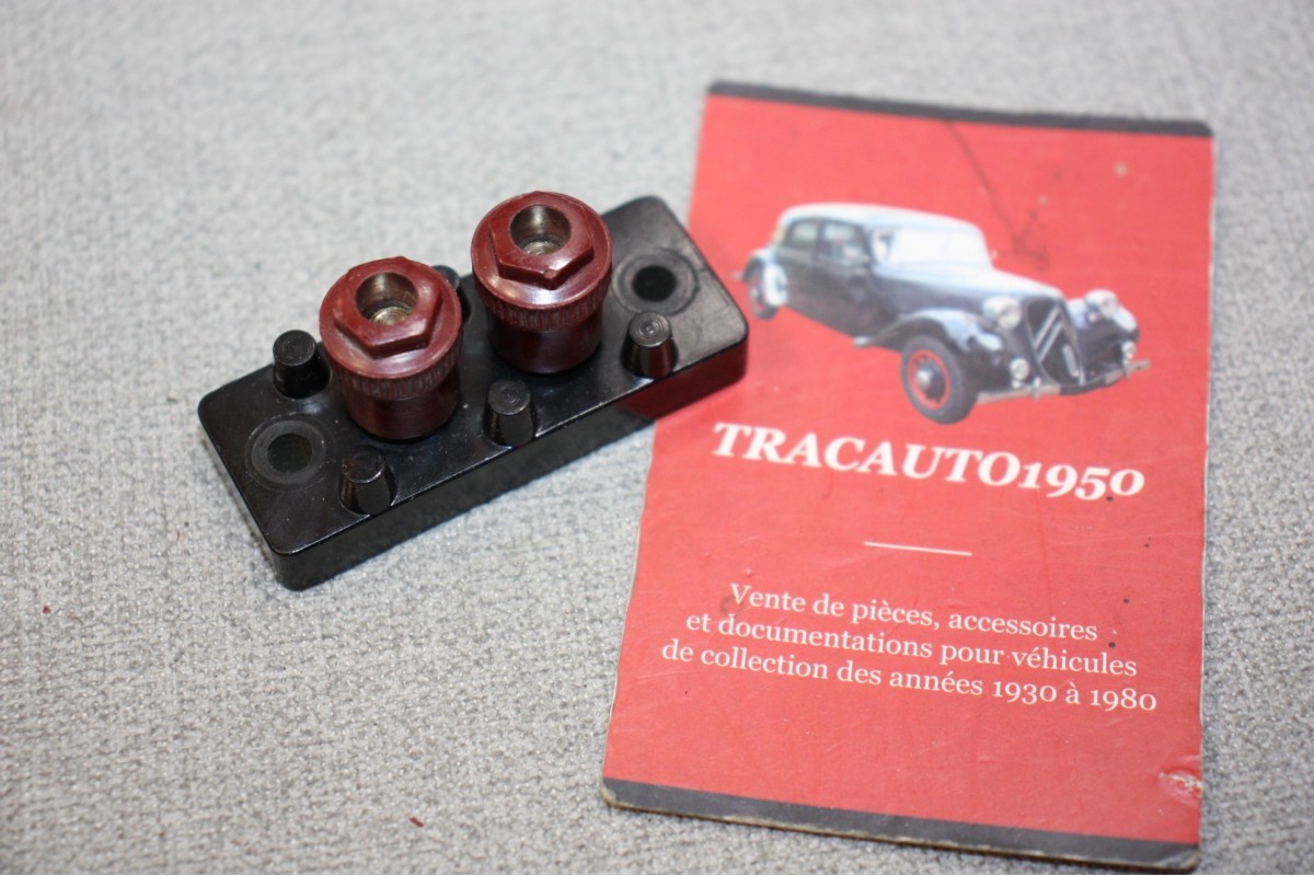 BARRETTE DE CONNEXION 2 BORNES...CITROEN TRACTION C4 AUTOS ANCIENNES DIVERSES