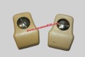 PAIRE DE BOUTONS OU POIGNEE DE FERMETURE DE VITRE COULISSANTE BEIGE...RENAULT R4