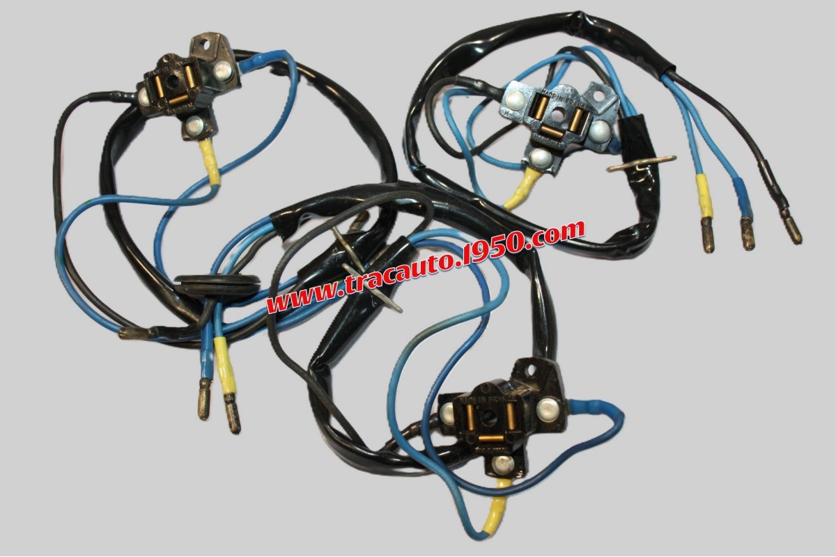 LOT DE 3 CONNECTEURS CODE EUROPEEN POUR PHARE SEV MARCHAL...CITROEN 2CV 3CV AUTOPS DIVERS