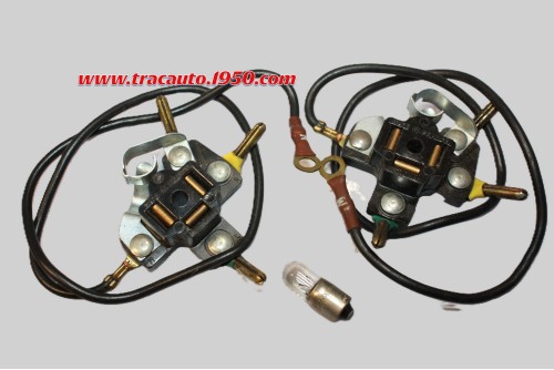 UNE PAIRE DE CONNECTEURS CODE EUROPEEN/H4 + VEUILLEUSE SEV MARCHAL...CITROEN 2CV 3CV AUTOS DIVERS