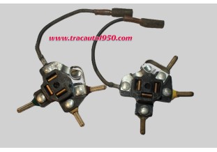 UNE PAIRE DE CONNECTEURS CODE/PHARE/H4 + VEUILLEUSE SEV MARCAL...CITROEN 2CV 3CV