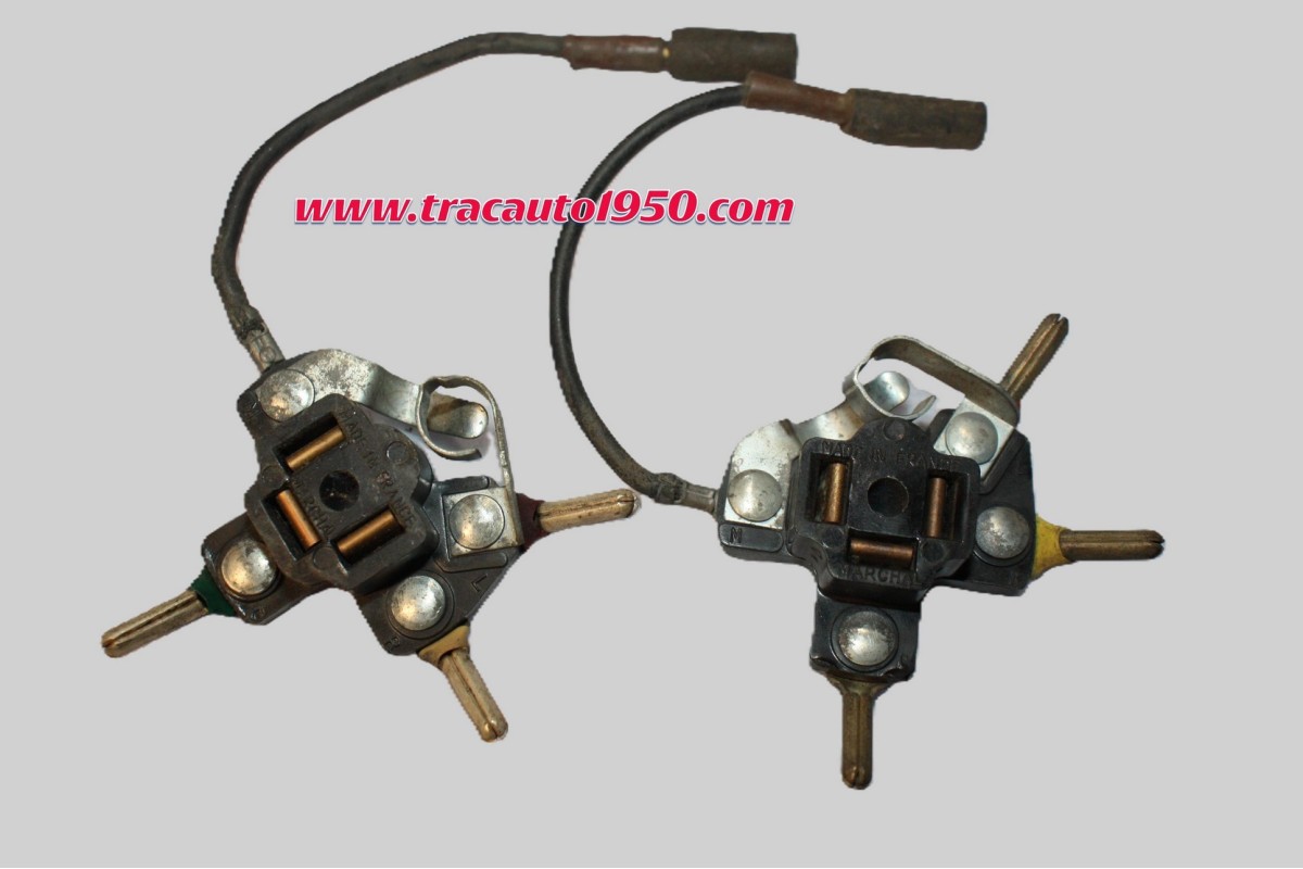 UNE PAIRE DE CONNECTEURS CODE/PHARE/H4 + VEUILLEUSE SEV MARCAL...CITROEN 2CV 3CV