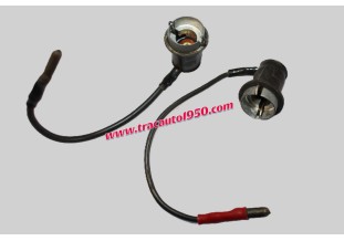 2 PORTE AMPOULES D'ECLAIRAGE DE TABLEAU DE BORD...RENAULT DAUPHINE
