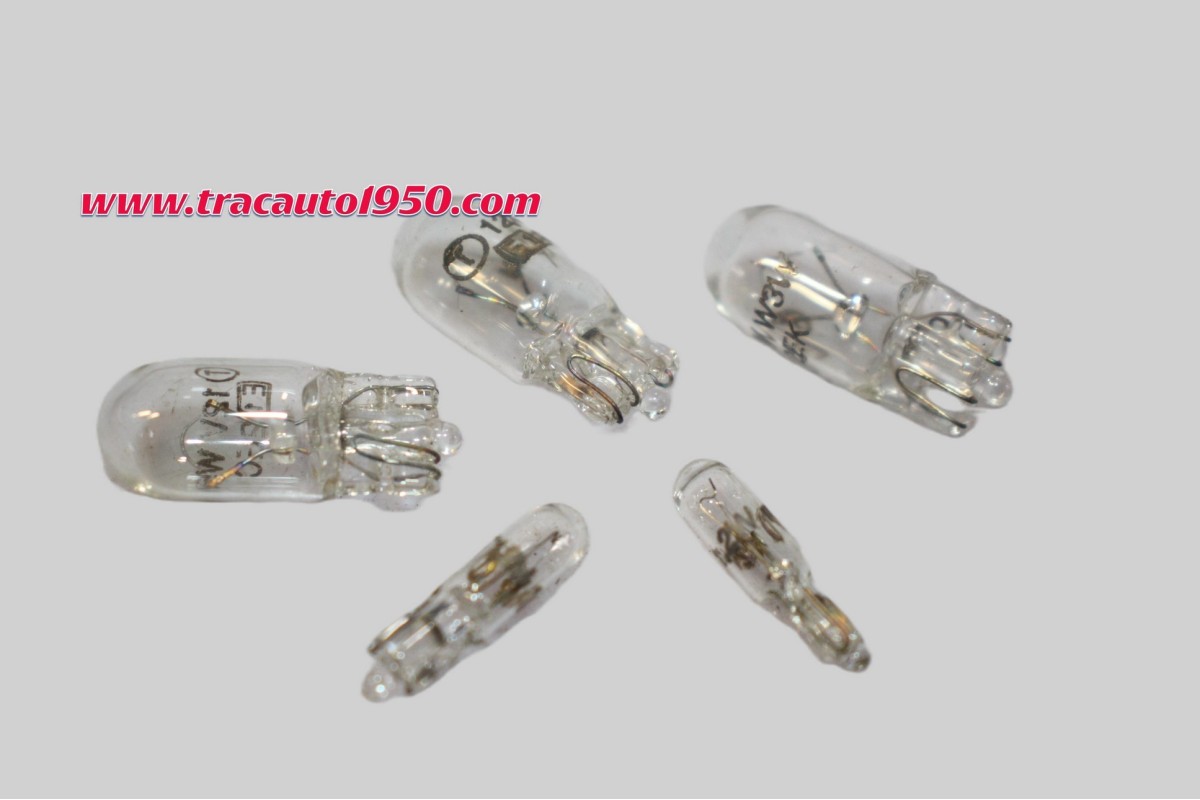LOT DE 5 LAMPES 12V WB 1590 1.2/3/5 WATTS...AUTOS DIVERS