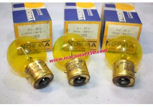 3 AMPOULES FEUX ADDITIONNELS 6V 45W NORMA 1202...AUTOS ANCIENNES