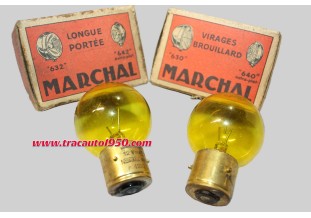 2 AMPOULES FEUX ADDITIONNELS 6V 45W MARCHAL 1282J...AUTOS ANCIENNES
