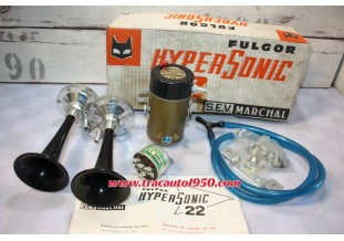 COFFRET AVERTISSEUR 6V SEV MARCHAL FULGOR TYPE HYPERSONIC 22...AUTOS ANCIENNES